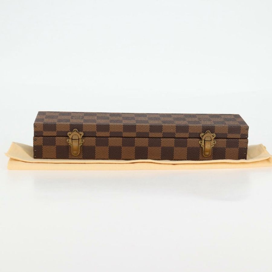 【日本直送】路易威登 Damier Ebene 腕錶盒配件盒 LV 正品 135442SV-11