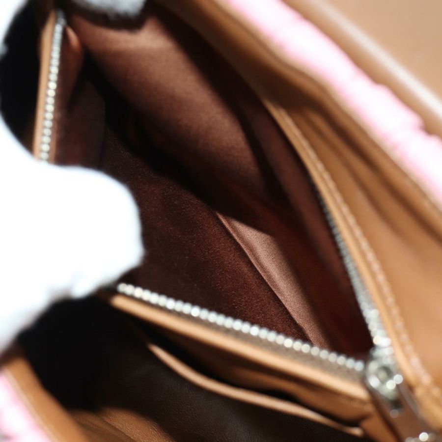 【日本直送】Miu Miu Matelasse 手袋 皮革 兩用 粉紅色 銀色 正品 172533M-24