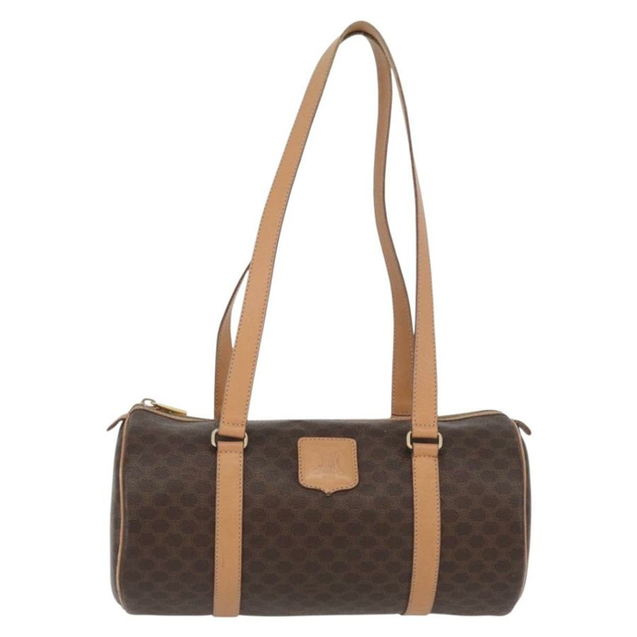 【日本直送】CELINE Macadam帆布手提包 PVC皮革 棕色 金色 正品 171455V-1