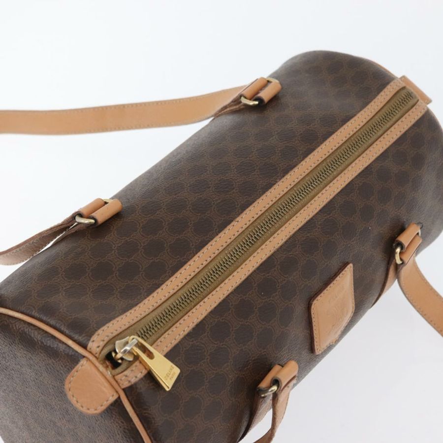 【日本直送】CELINE Macadam帆布手提包 PVC皮革 棕色 金色 正品 171455V-5