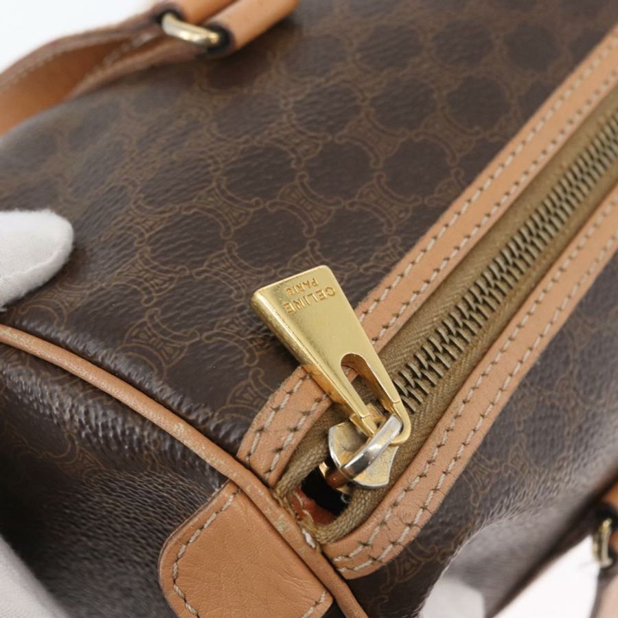 【日本直送】CELINE Macadam帆布手提包 PVC皮革 棕色 金色 正品 171455V-13