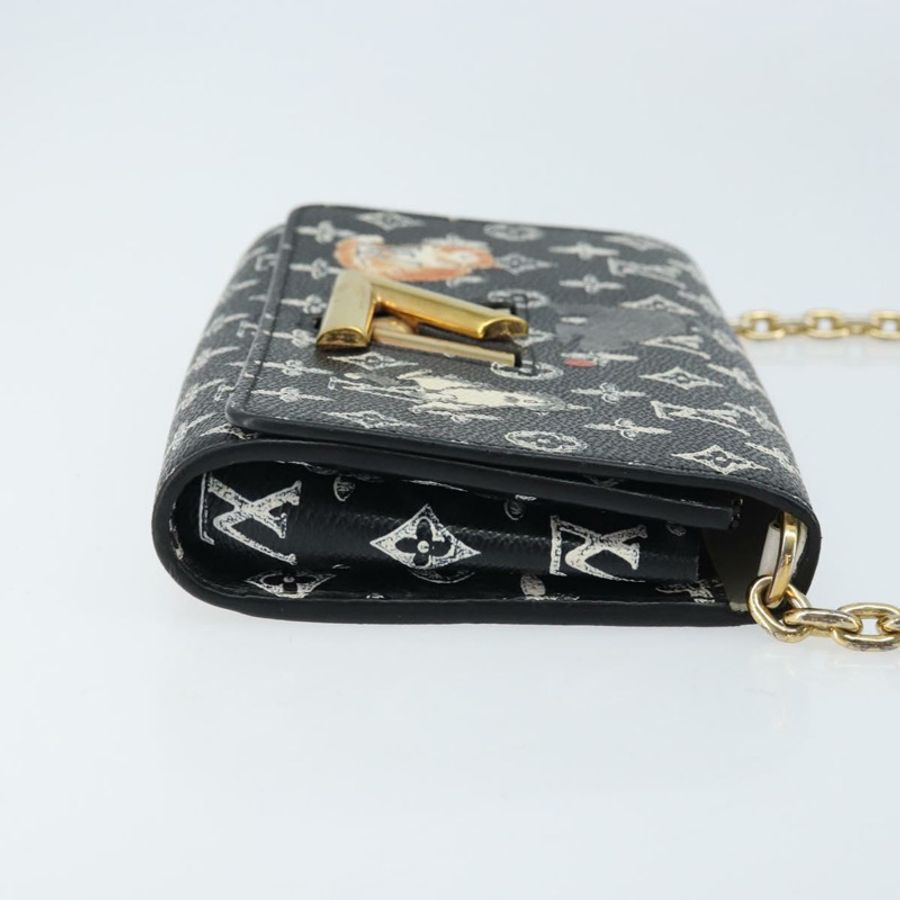 【日本直送】路易威登 Catgram Portefeuille Twist 鏈條包 黑色 M63888 LV 正品 173312SM-2