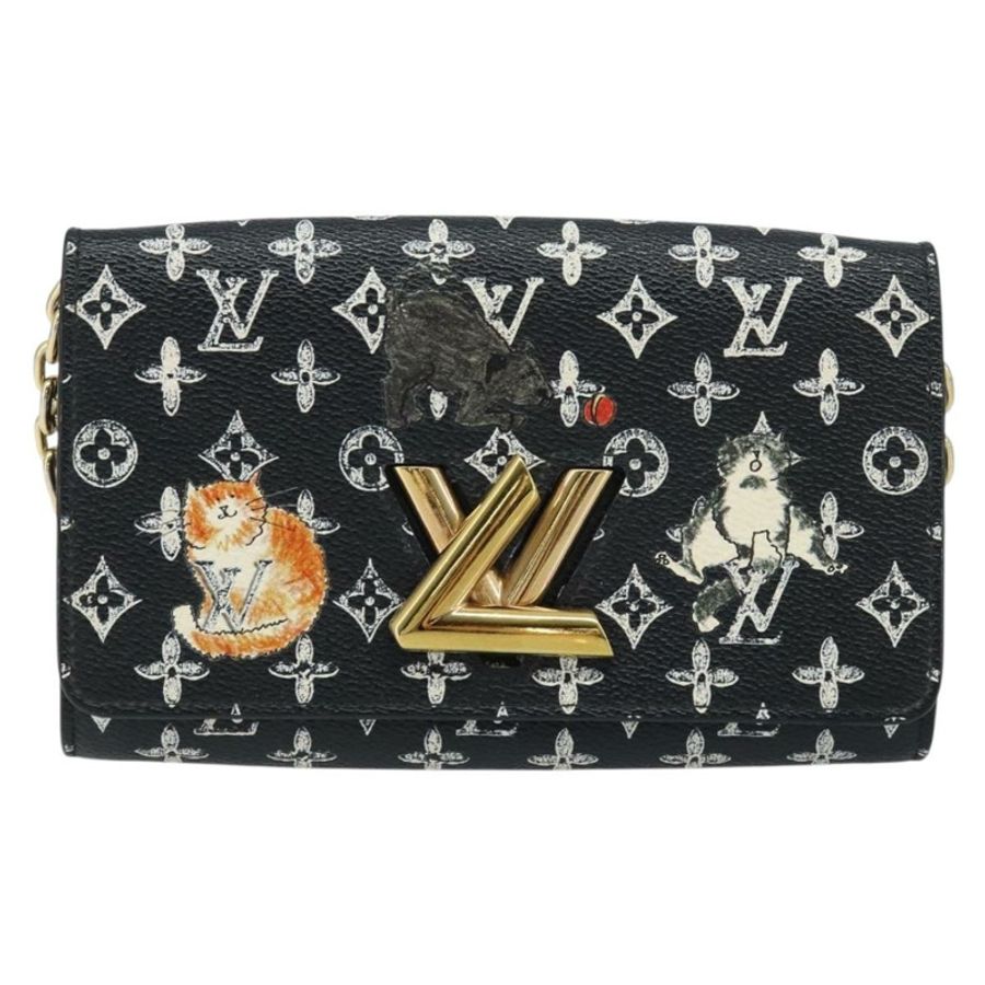 【日本直送】路易威登 Catgram Portefeuille Twist 鏈條包 黑色 M63888 LV 正品 173312SM-12