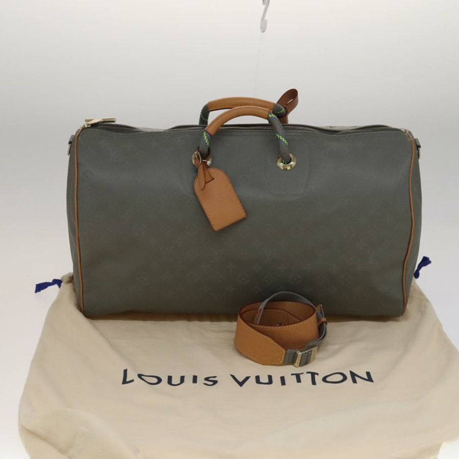 【日本直送】路易威登鈦金屬 Keepall Bandouliere 50 旅行包 銀色 M43886 LV 正品 108706SM-11