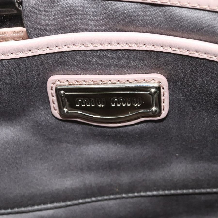 【日本直送】Miu Miu 手提包 皮革 兩用 粉紅色 銀色 正品 sw284V-19