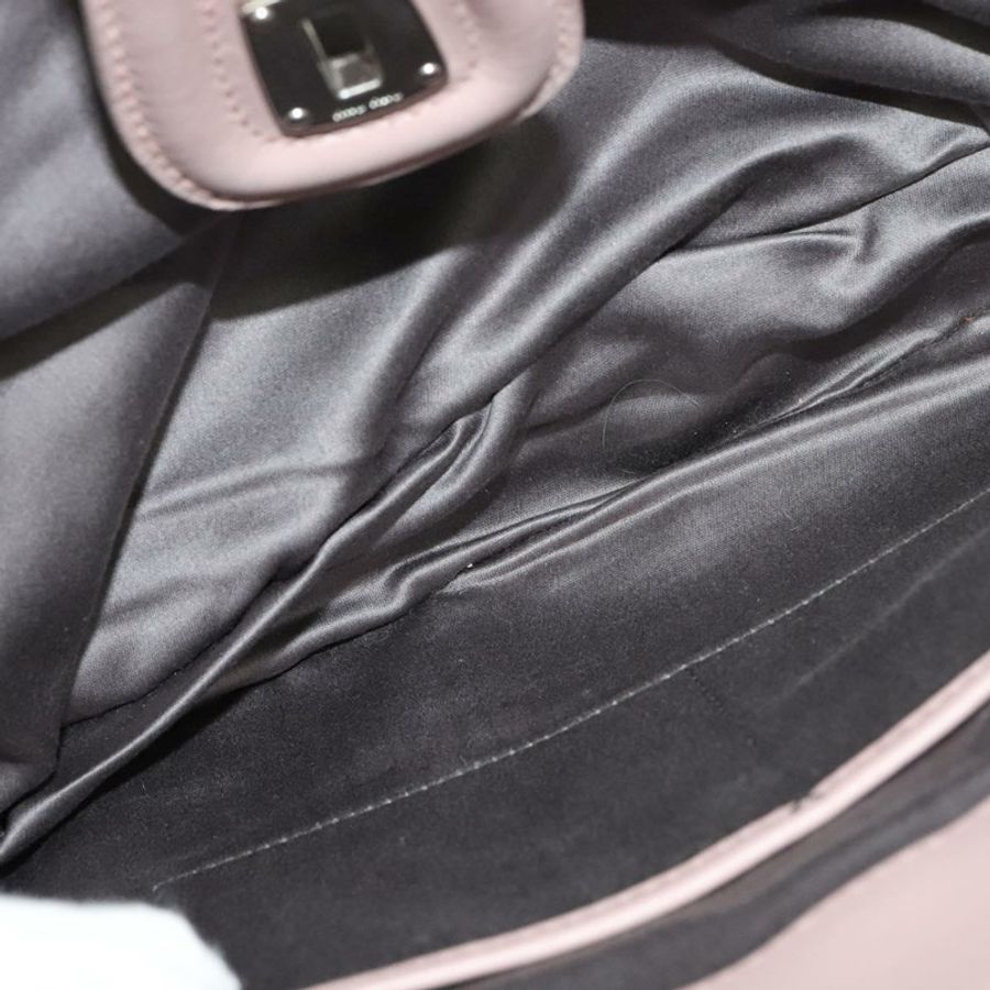 【日本直送】Miu Miu 手提包 皮革 兩用 粉紅色 銀色 正品 sw284V-24