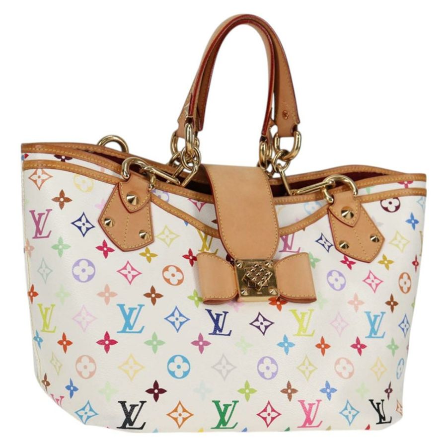 【日本直送】路易威登 Monogram Multicolor Annie MM 手提包 白色 M40307 LV 正品 120602SAV-0