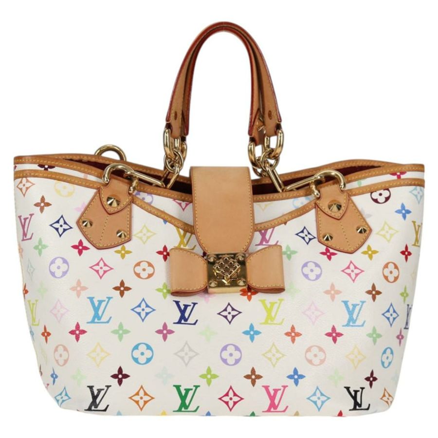 【日本直送】路易威登 Monogram Multicolor Annie MM 手提包 白色 M40307 LV 正品 120602SAV-12