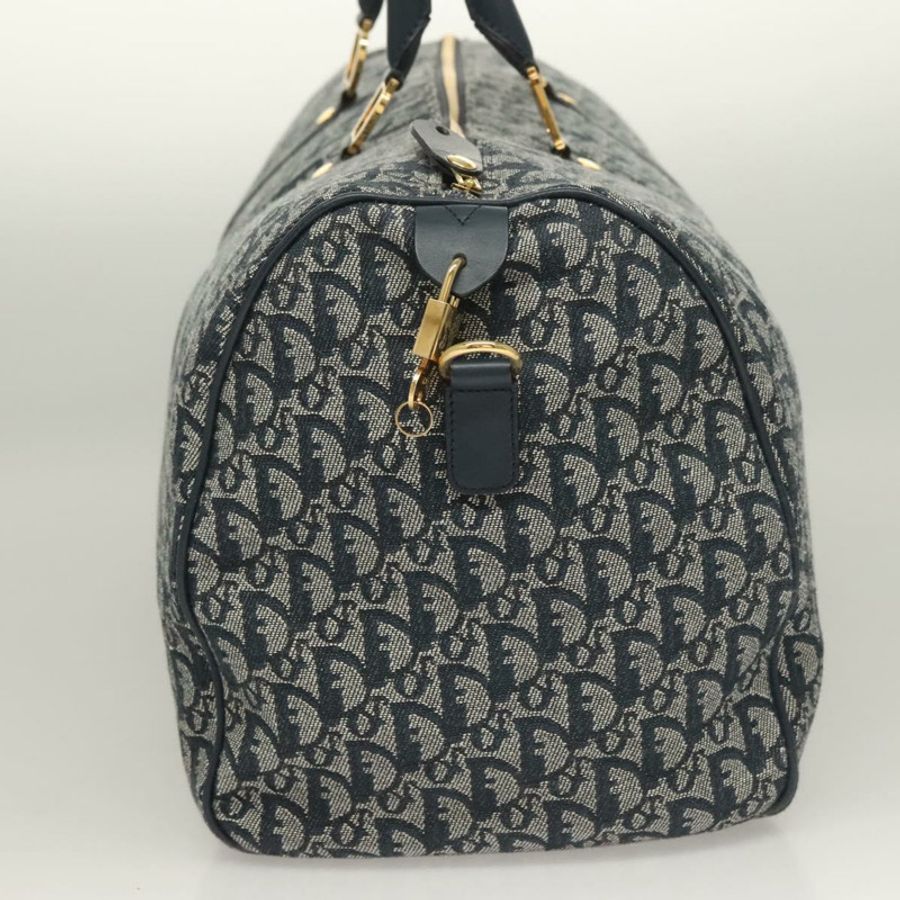 【日本直送】Christian Dior Trotter帆布波士頓包 2way Navy Gold Auth BD2104SAV-3