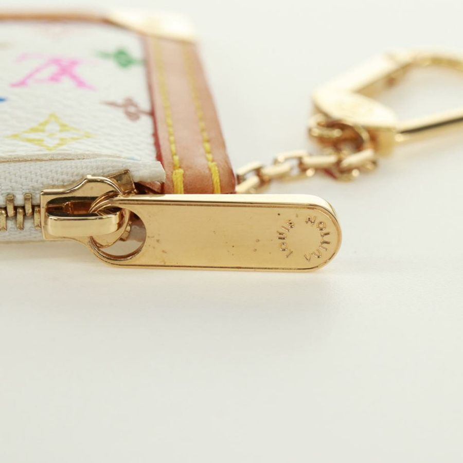 【日本直送】路易威登 (LOUIS VUITTON) 多色 Pochette Cles 零錢包 白色 M92655 LV 正品 171850V-8