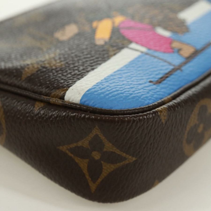 【日本直送】LOUIS VUITTON Monogram 滑雪熊迷你手拿包配件袋 M67769 171332M-13