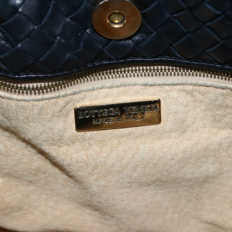 【日本直送】BOTTEGA VENETA INTRECCIATO 皮革肩背包 黑色 金色 正品 ep13348-9
