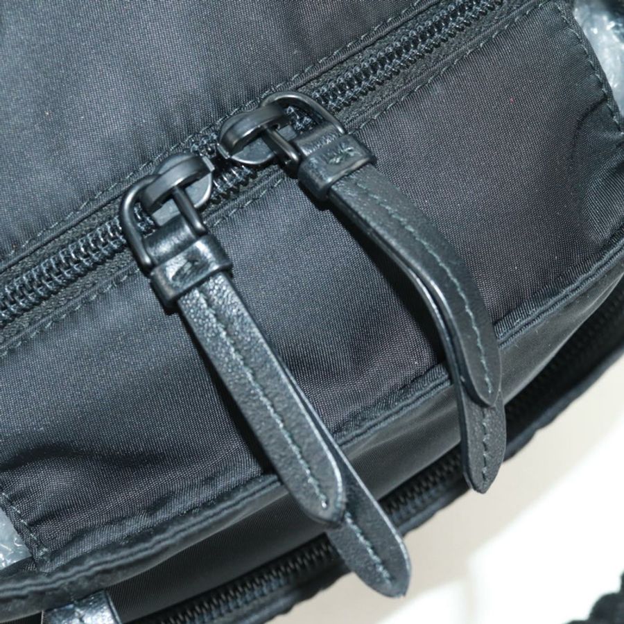 【日本直送】PRADA 尼龍雙肩包 黑色銀色 1BA207 正品 166882SAM-24