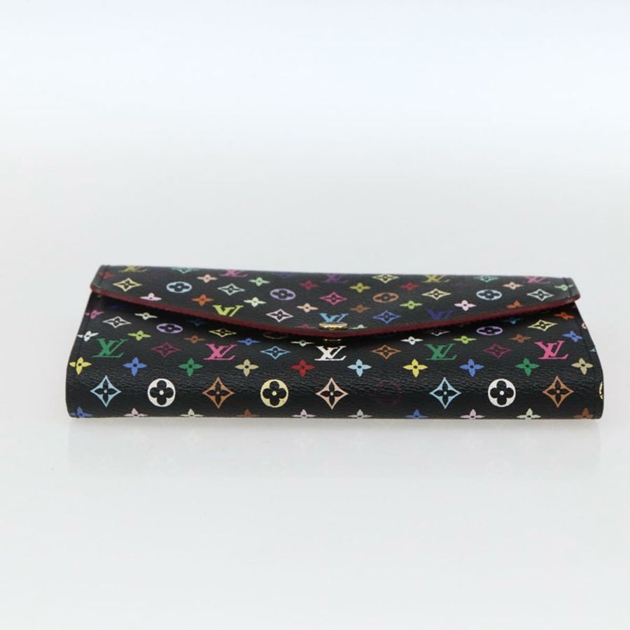 【日本直送】路易威登 (LOUIS VUITTON) 多色 Portefeiulle Sarah 皮夾 黑色 M60668 LV 正品 165955V-5