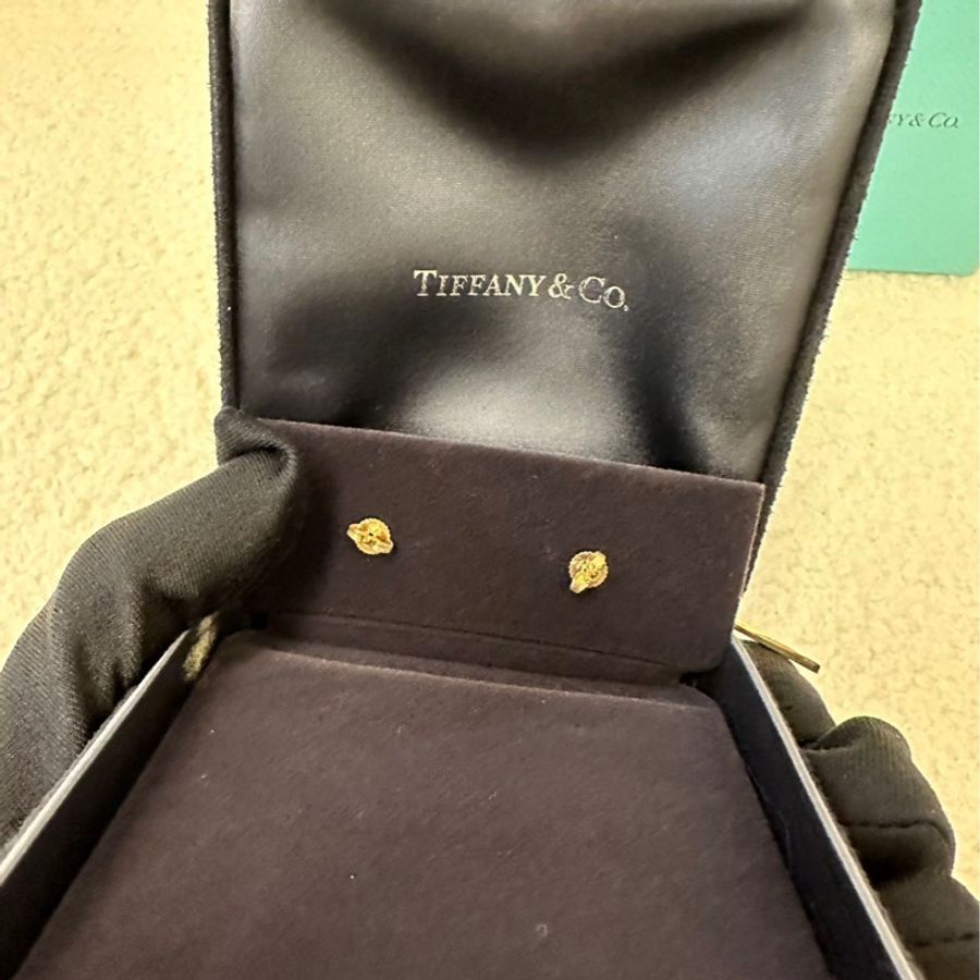 Tiffany 蒂芙尼 18K玫瑰金 微笑T系列 條形耳環,附盒,公-3