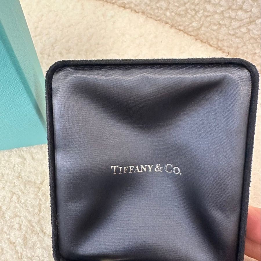 Tiffany 蒂芙尼 18K玫瑰金 微笑T系列 條形耳環,附盒,公-7