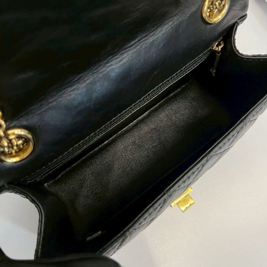 Chanel 2.55 mini 黑金 牛皮-9