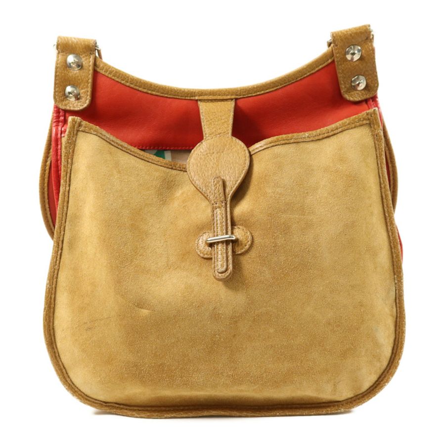 BALENCIAGA 麂皮皮革Shoulder Bag銀扣肩背袋-1