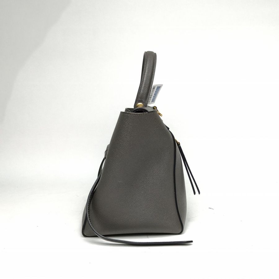 CELINE Belt鯰魚包Mini28灰色牛皮金扣肩背包-1