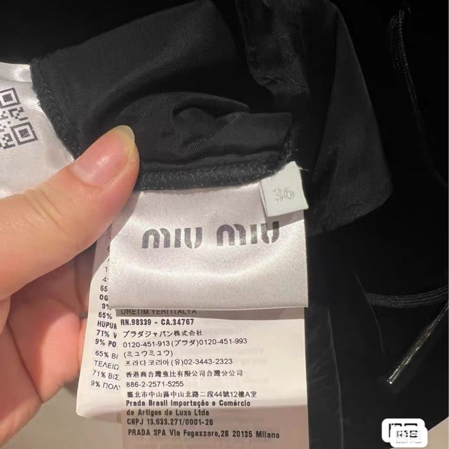 Miumiu絲絨連衣裙36碼-4