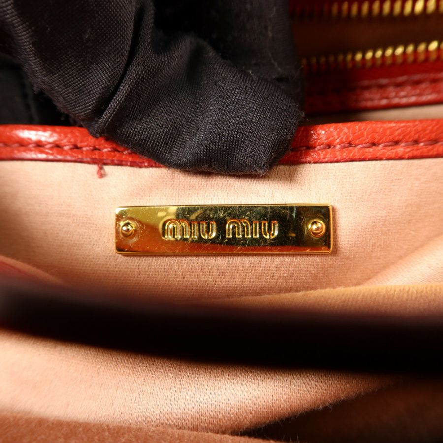 Miu Miu 牛皮皮革2 Way Shoulder金扣手挽肩背兩用袋-5