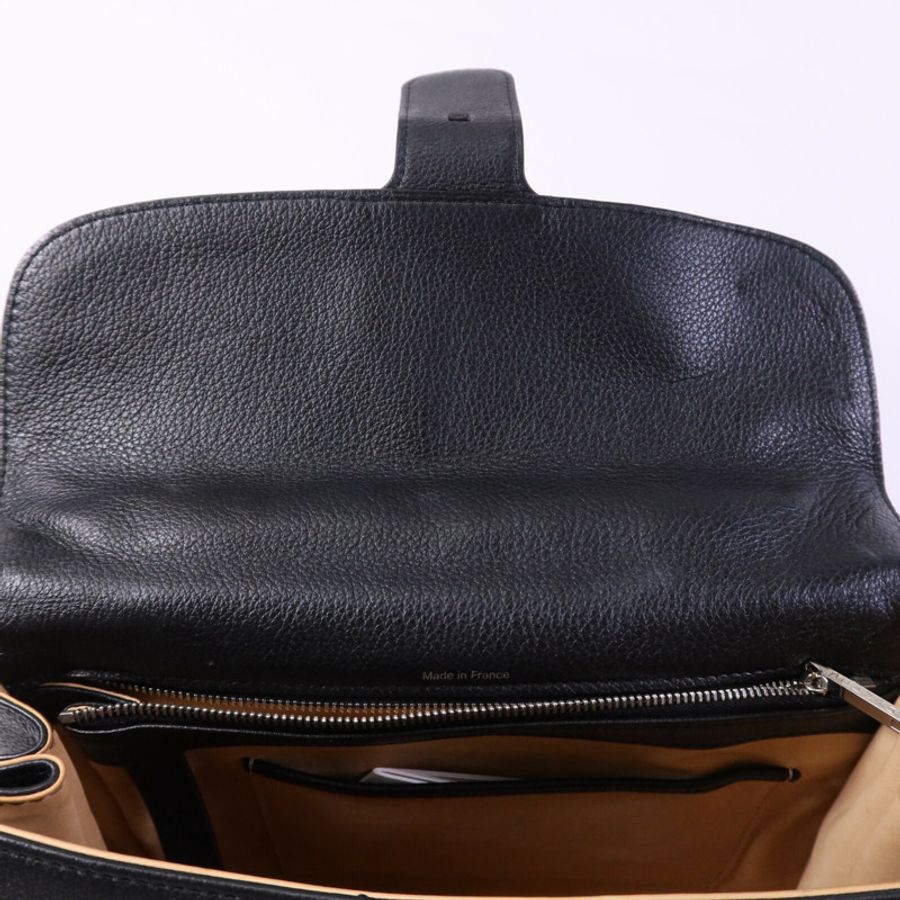 Delvaux 牛皮皮革Brillant MM銀扣手挽肩背兩用袋-13