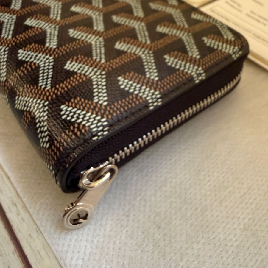 【GOYARD】Matignon PM 拉鍊皮夾／黑色系／附盒附購證-3