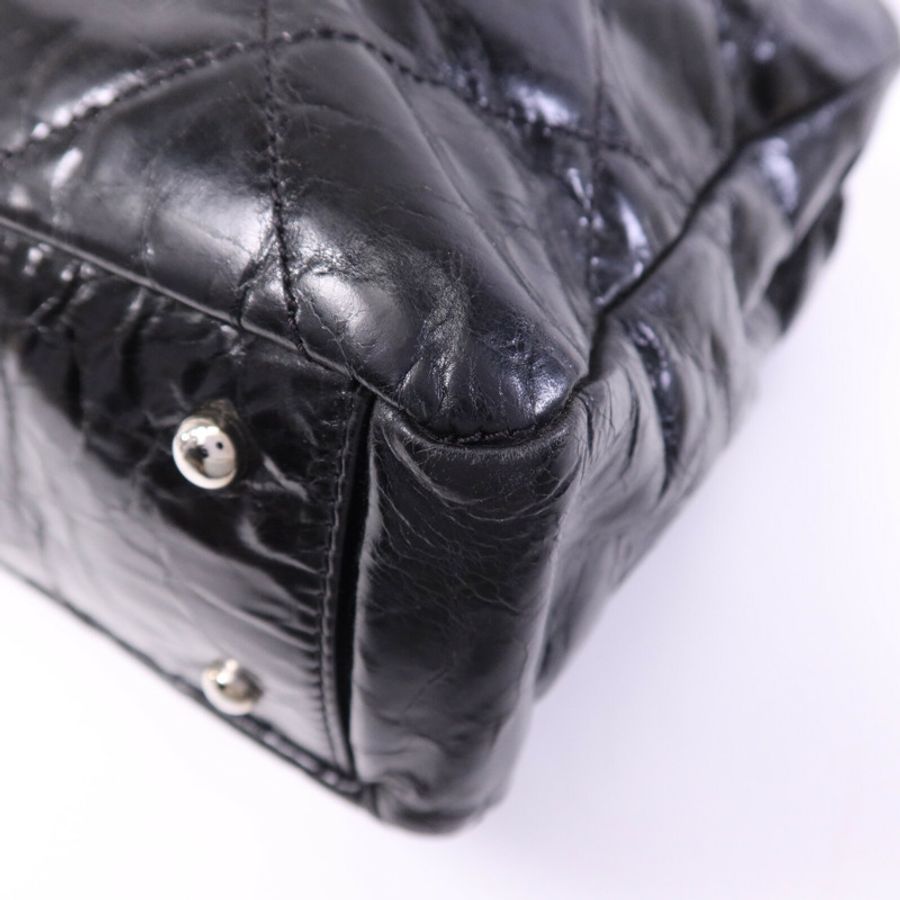 CHANEL 牛皮皮革Portobello Tote銀扣鏈帶肩背袋-11