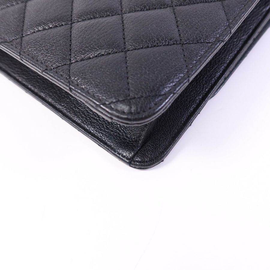 CHANEL 山羊皮皮革CC University Flap Bag鏈帶手挽肩背兩用袋-12