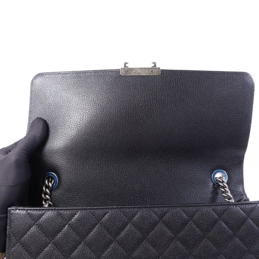 CHANEL 山羊皮皮革CC University Flap Bag鏈帶手挽肩背兩用袋-14