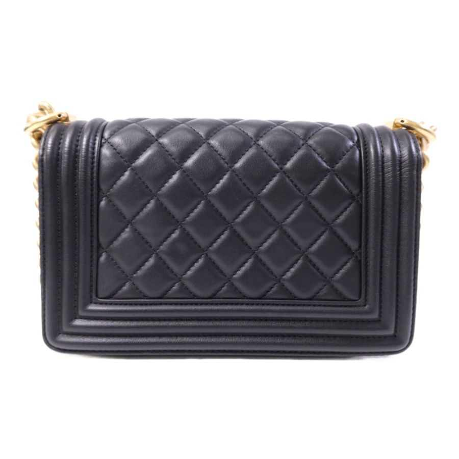CHANEL 牛皮皮革Boy 20金扣鏈帶肩背袋-1
