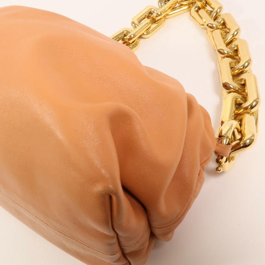 BOTTEGA VENETA 牛皮皮革Chain Shoulder Bag金扣鏈帶肩背袋-9