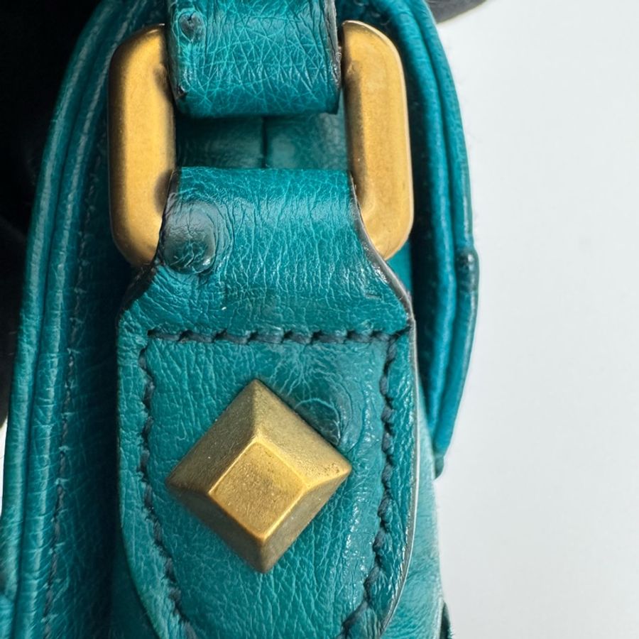 Gucci 竹節細節鴕鳥皮肩背包-14