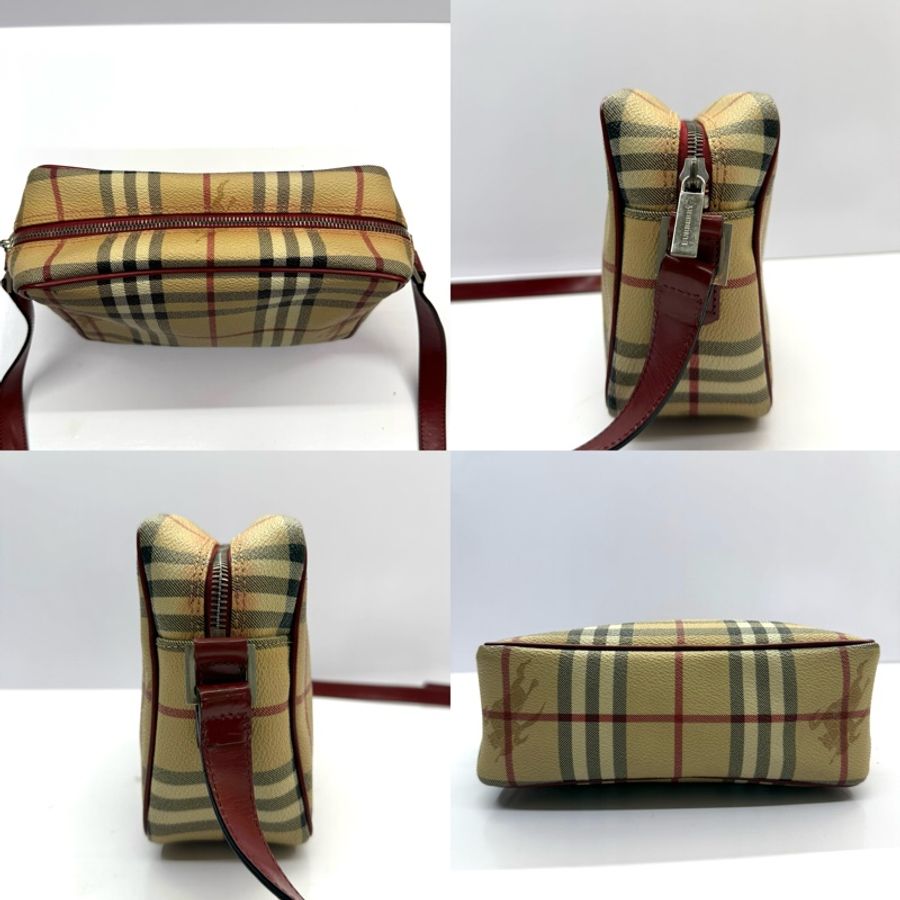 BURBERRY 巴寶莉 經典PVC格紋斜背包 HAYMARKET CHECK T-03-1-2