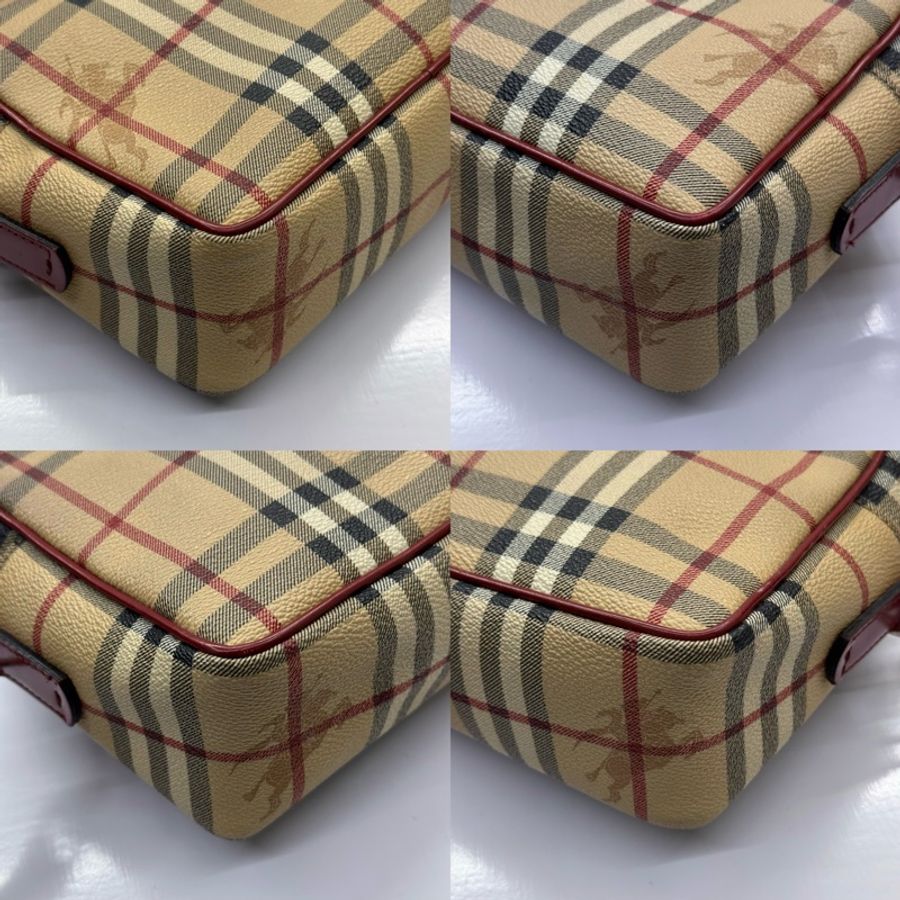 BURBERRY 巴寶莉 經典PVC格紋斜背包 HAYMARKET CHECK T-03-1-3