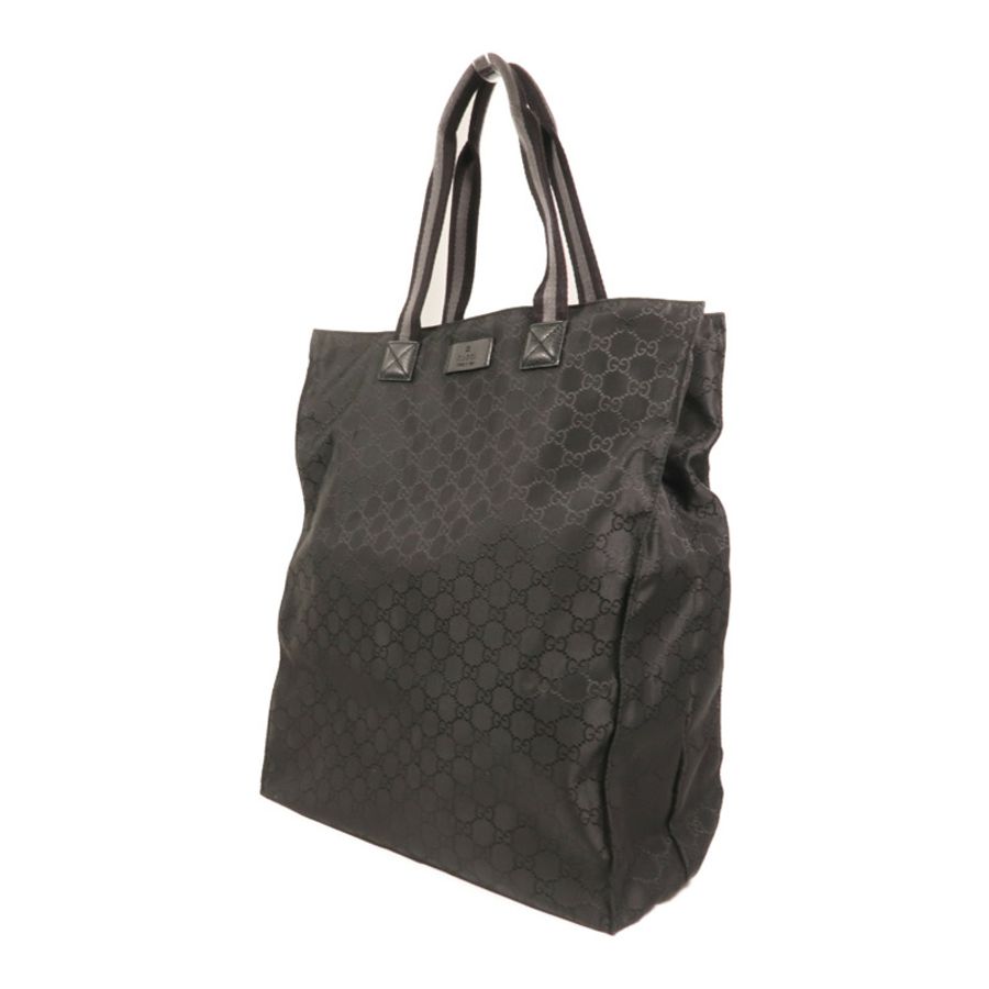 GUCCI 尼龍GG Outlet Tote Bag銀扣手挽袋-2