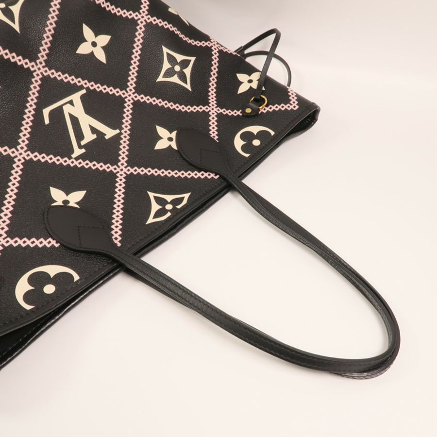 LOUIS VUITTON Monogram Empreinte Neverfull MM金扣手挽袋-6
