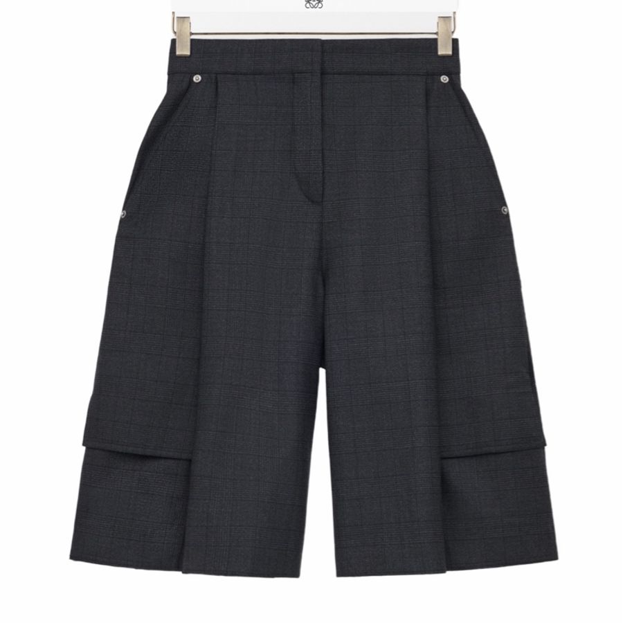 Loewe 女士 羊毛工裝短褲36F 40F FR-32 FR-34 FR-36 FR-38 FR-40碼-0
