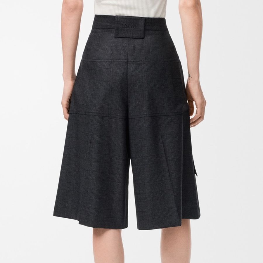 Loewe 女士 羊毛工裝短褲36F 40F FR-32 FR-34 FR-36 FR-38 FR-40碼-4