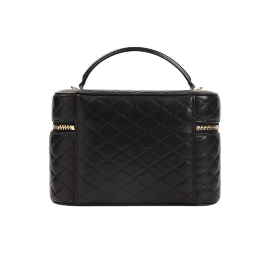 ✨2026季度全新✨Saint Laurent 851572 GABY Vanity 大款 菱格小羊皮化妝包 黑色-6