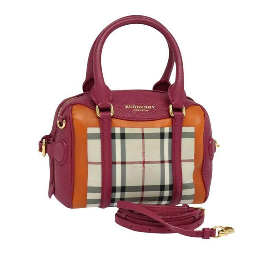 【日本直送】BURBERRY Nova 格紋手提包帆布兩用米色金色正品 118645V-0