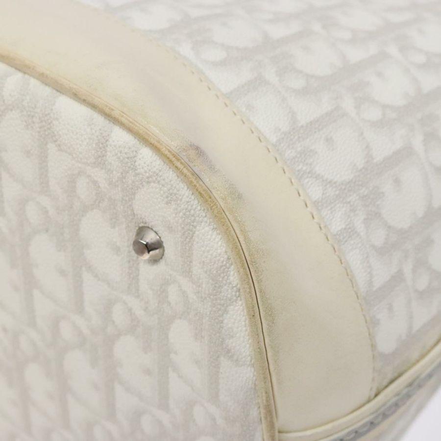 【日本直送】Christian Dior Trotter帆布浪漫單肩包 PVC 白色銀色 正品 133156V-14