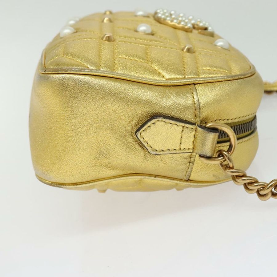 【日本直送】GUCCI GG Marmont 小號相機包 鏈條包 皮革 金色 447632 正品 138001V-3