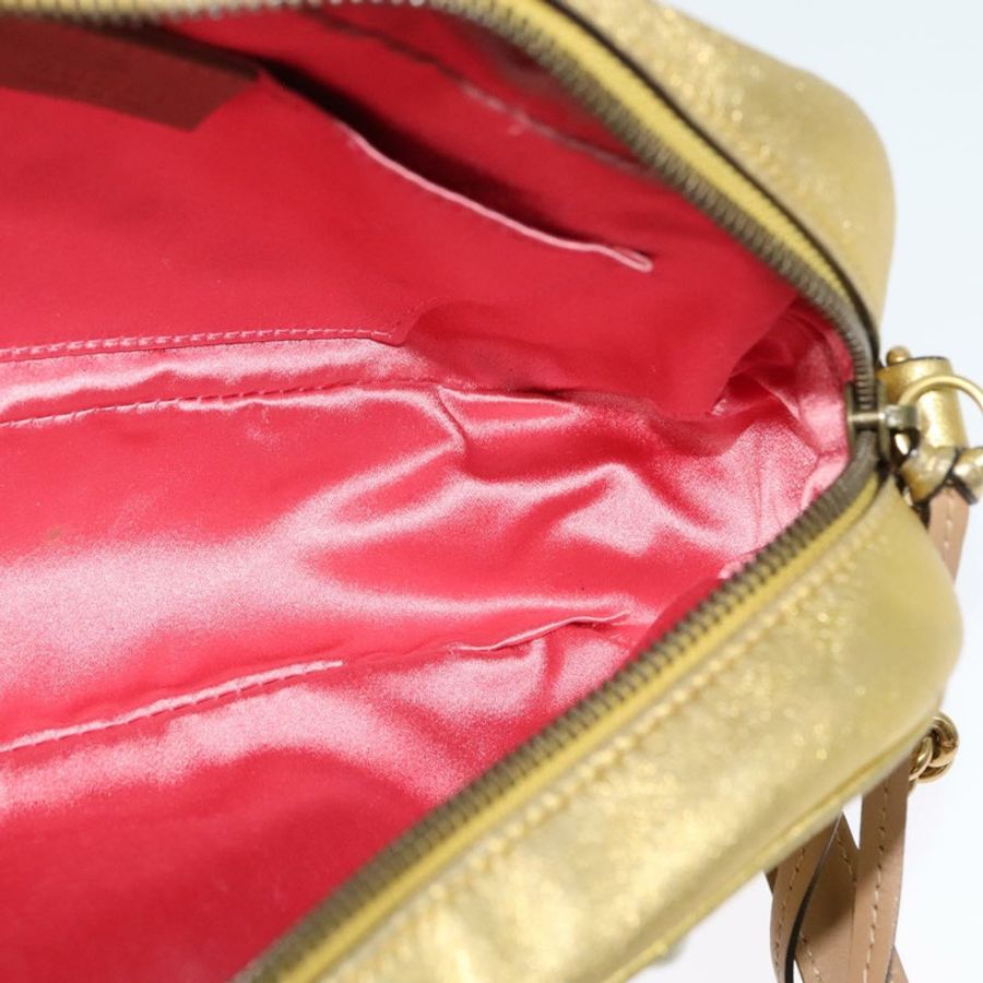 【日本直送】GUCCI GG Marmont 小號相機包 鏈條包 皮革 金色 447632 正品 138001V-17