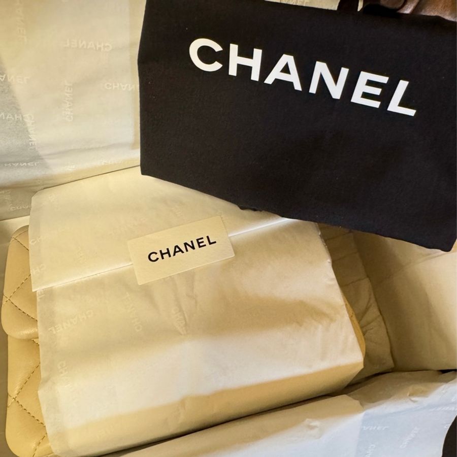 全新法國購入正品 CHANEL 香奈兒 經典迷你口蓋包 mini flap bag 17cm 方胖 側背包 斜背包 全配有購證-4