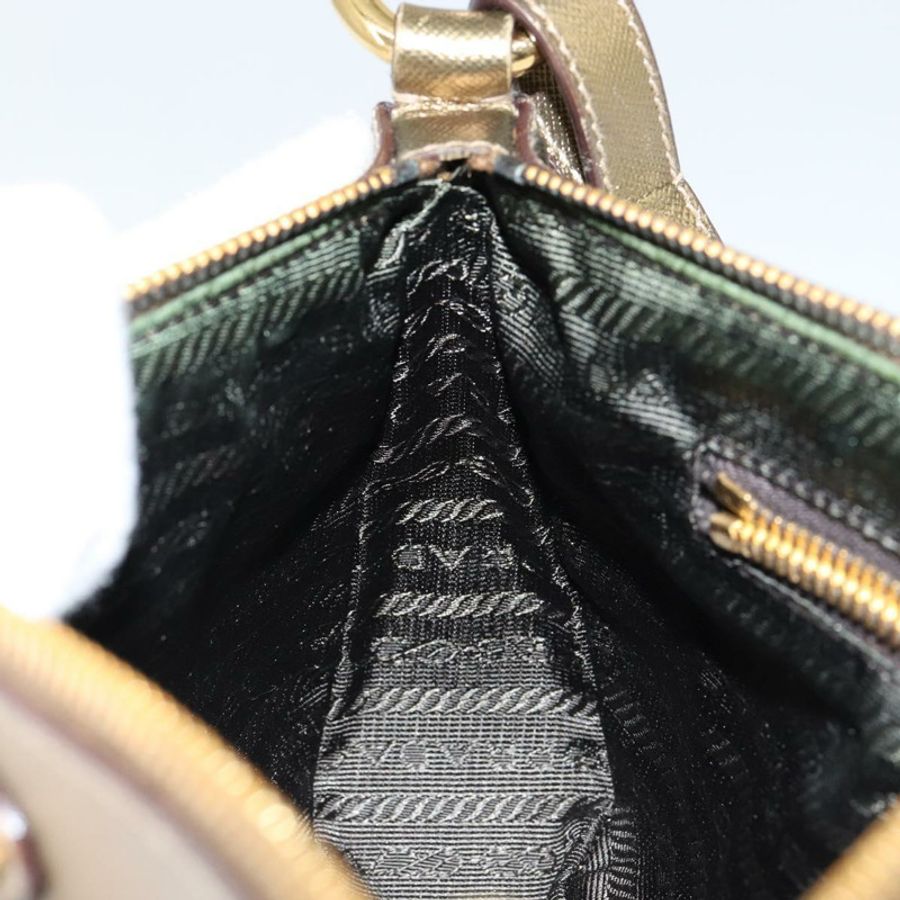 【日本直送】PRADA 單肩包 Safiano 皮革 金色 Auth 149196V-20