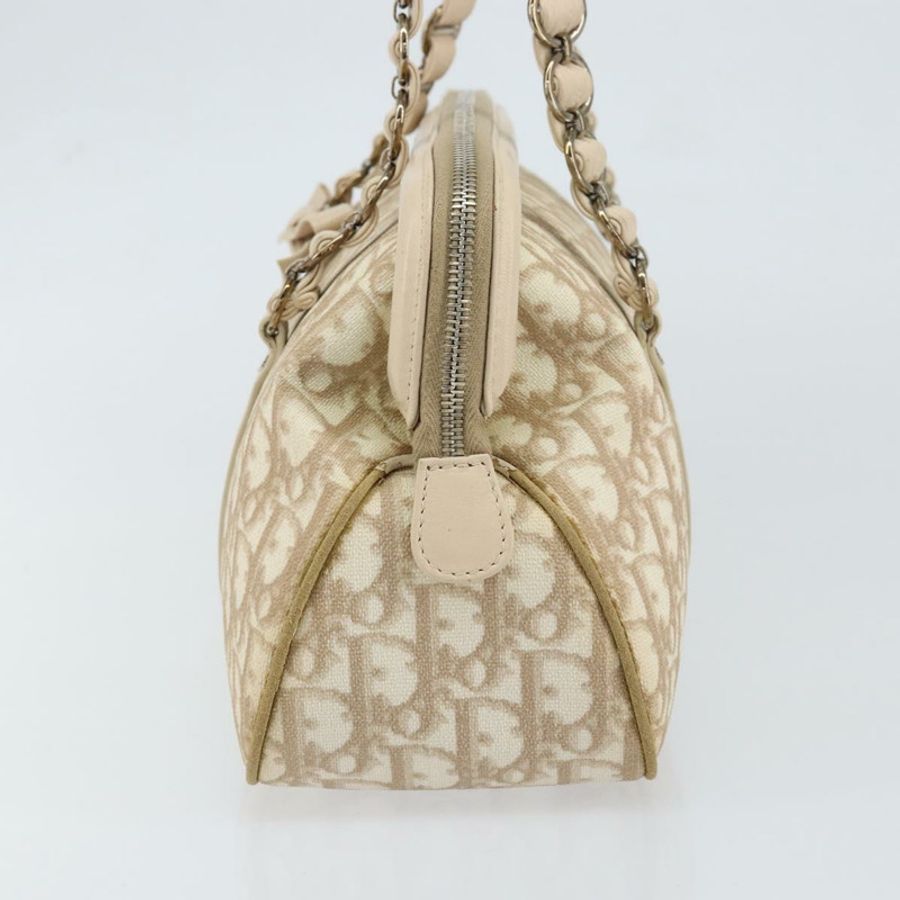 【日本直送】Christian Dior Trotter帆布浪漫手提包 PVC 米色銀色 正品 150070V-4