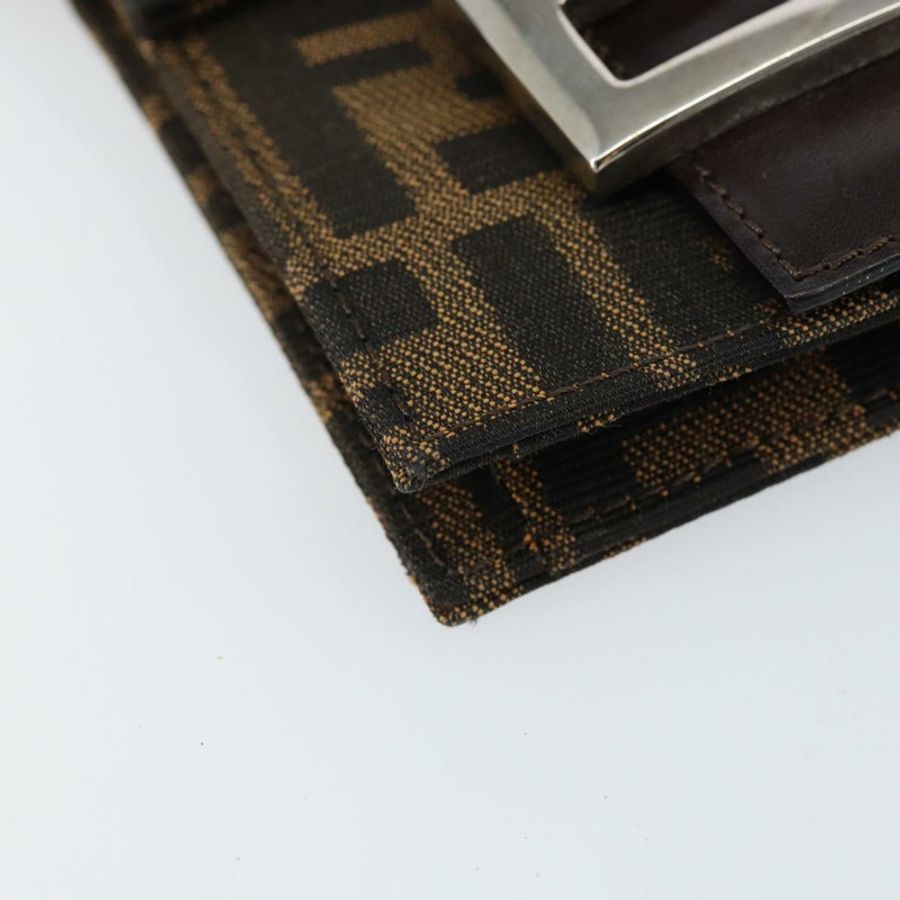 【日本直送】FENDI Zucca帆布Mamma Baguette單肩包 黑色 棕色 銀色 正品 148188V-14