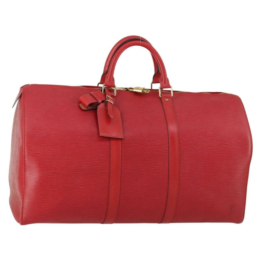 【日本直送】路易威登 Epi Keepall 50 波士頓包 紅色 M42967 LV 正品 155329V-0