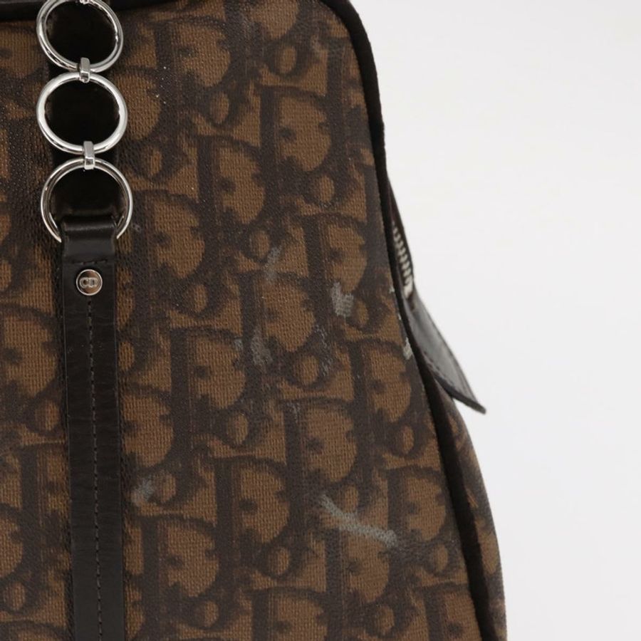 【日本直送】Christian Dior Romantic Trotter帆布手提包 PVC棕色銀色 正品 160136V-2
